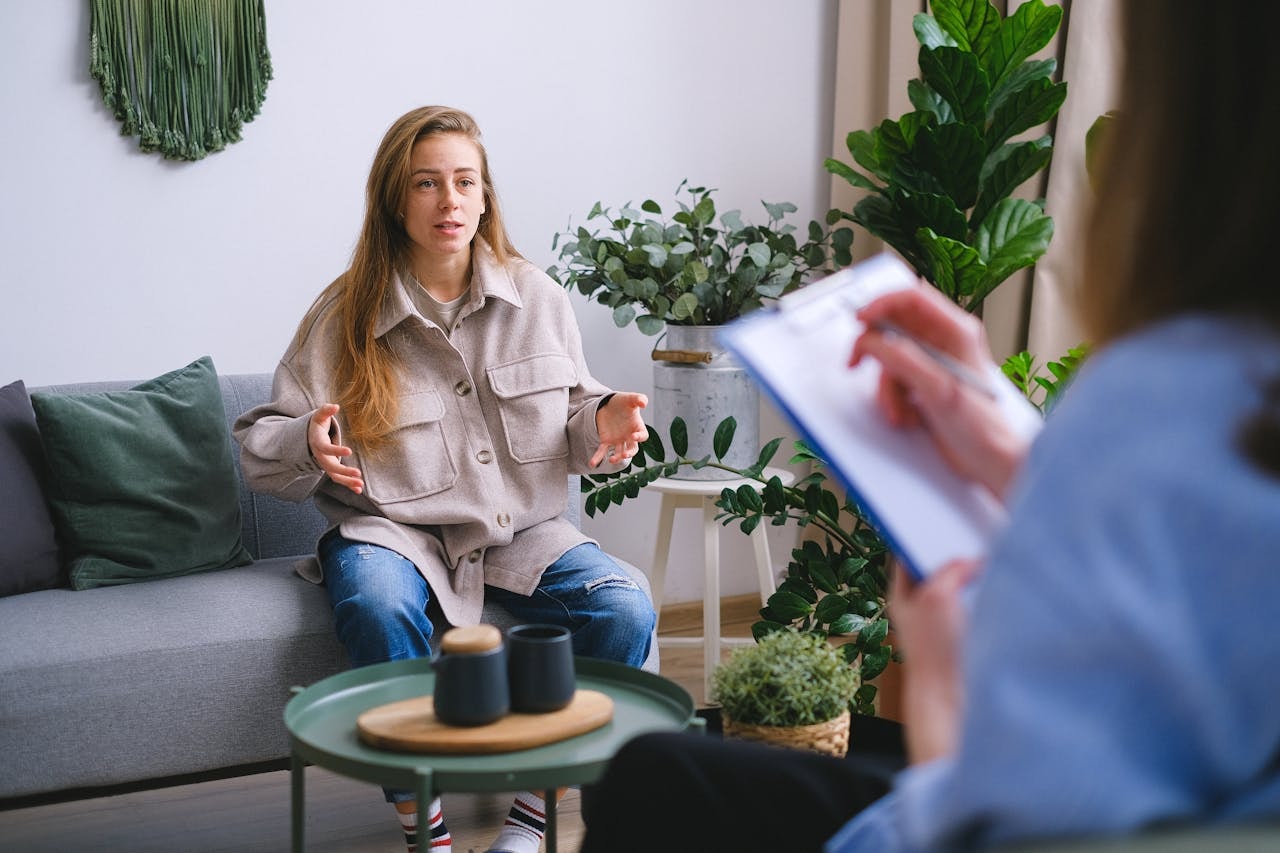 Woman talking to another woman