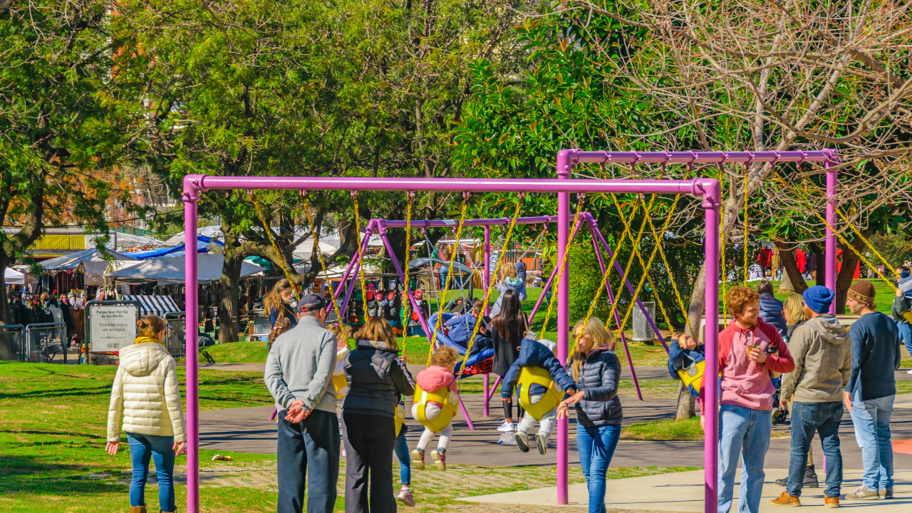 kids playing at the park