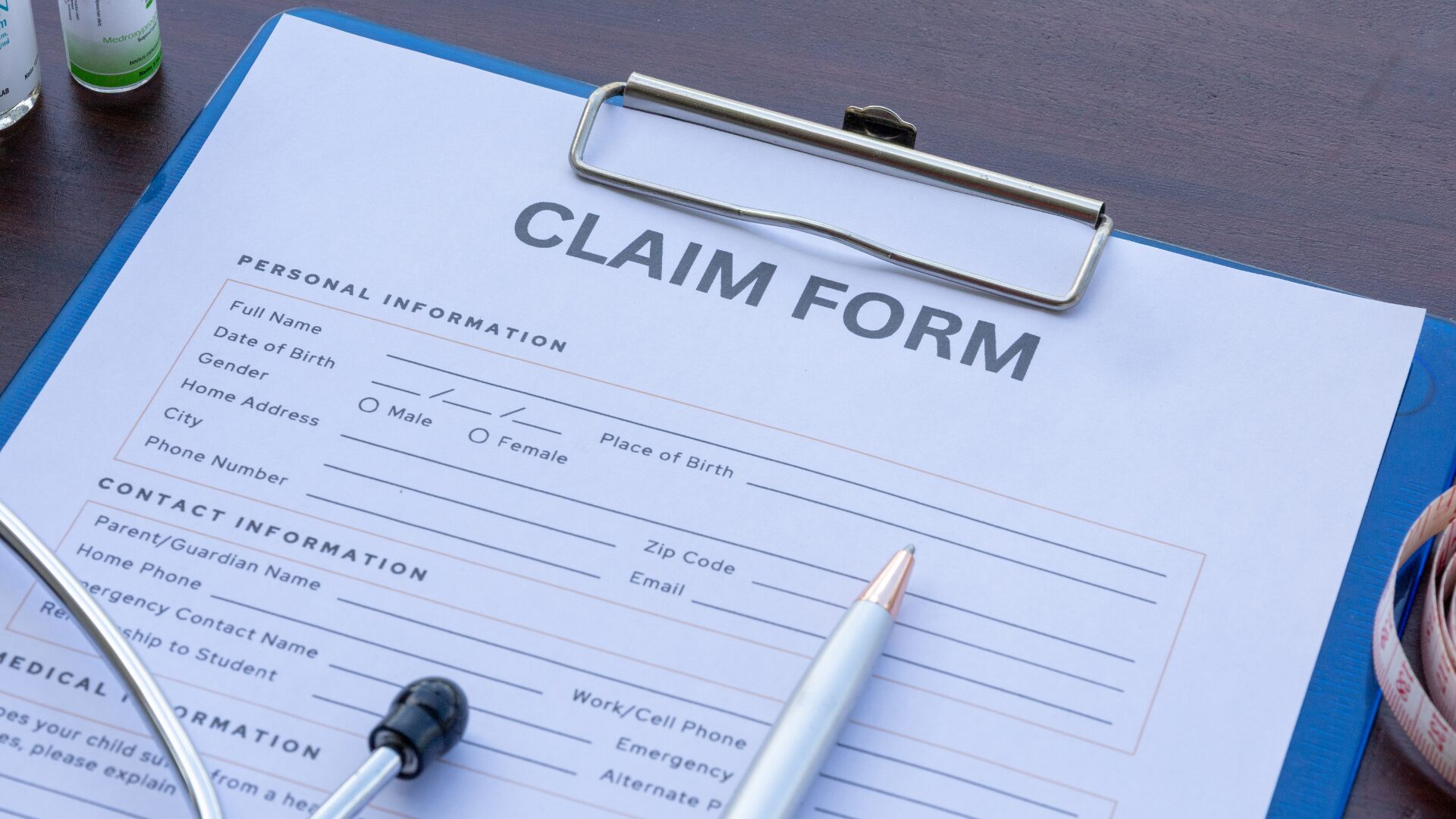 Claim form