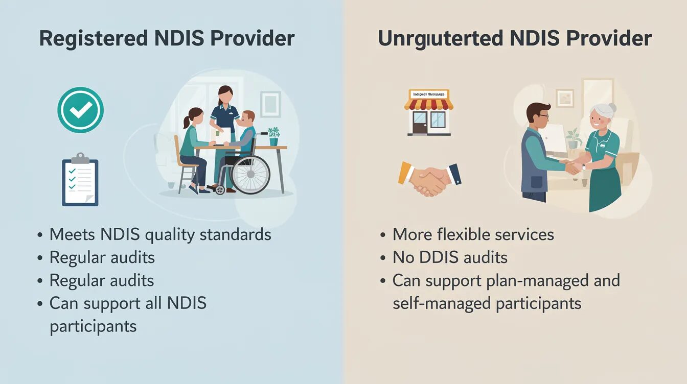 registered vs unregistered ndis provider