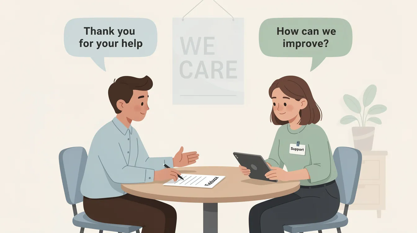 give feedback to support worker